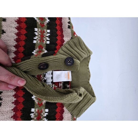 Gymboree Boys Medium Multicolor Button-Up Knit Sweater With Ribbed Collar & Cuff - Picture 4 of 6
